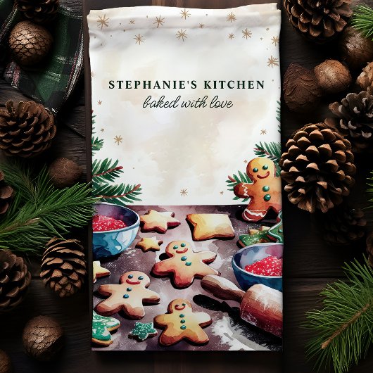 Lebkuchen Personalisiert Weihnachten Geschirrtuch