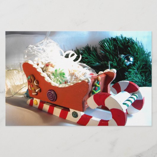 Lebkuchen-Pferdeschlitten I Briefpapier (Vorderseite)