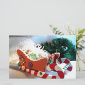 Lebkuchen-Pferdeschlitten I Briefpapier (Stehend Vorderseite)