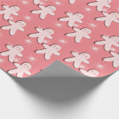 Lebkuchen Pink Cookie und Schneeflocken Wrapping P Geschenkpapier (Ecke)