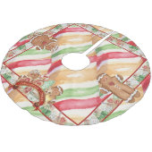 Lebkuchen-Plätzchen-Baum-Rock Polyester Weihnachtsbaumdecke (Schrägansicht)
