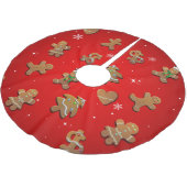 Lebkuchen-Plätzchen Polyester Weihnachtsbaumdecke (Schrägansicht)
