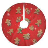 Lebkuchen-Plätzchen Polyester Weihnachtsbaumdecke (Vorderseite)