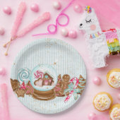Lebkuchen-Plätzchen Snowglobe Pappteller (Party)