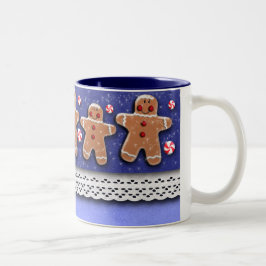 Lebkuchen-Plätzchen-Süßigkeiten besprüht Blau Zweifarbige Tasse