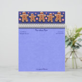 Lebkuchen-Plätzchen-Süßigkeiten blau Briefkopf (Stehend Vorderseite)