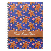 Lebkuchen-Plätzchen-Süßigkeiten blau Notizblock (Vorderseite)