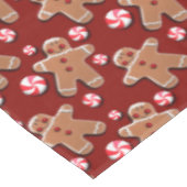 Lebkuchen-Plätzchen-Süßigkeiten rot Tischdecke (Schrägansicht)