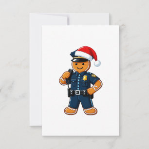 Lebkuchen-Polizist Weihnachten 2026 Urlaub Dankeskarte
