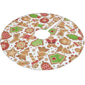 Lebkuchen Polyester Weihnachtsbaumdecke (Schrägansicht)