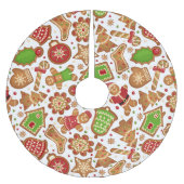 Lebkuchen Polyester Weihnachtsbaumdecke (Vorderseite)