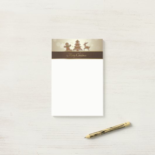 Lebkuchen Post-it Klebezettel (Auf Schreibtisch)