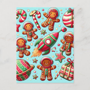 Lebkuchen Raumschiff Weihnachten Postkarte