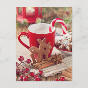 Lebkuchen-Rentier-Kekse Postkarte