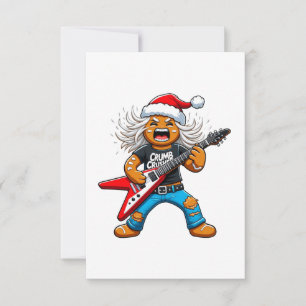 Lebkuchen Rock Gitarre Weihnachten 2026 Ferien   Dankeskarte