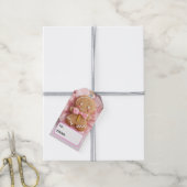 Lebkuchen/Rosa/Band/Geschenkstempel Geschenkanhänger (Mit Garn)