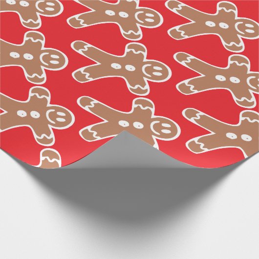 Lebkuchen-Rot Geschenkpapier (Ecke)