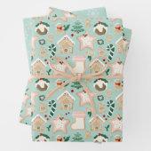 Lebkuchen & Schneeflocken - Geschenk Wrap Geschenkpapier Set (Beispiel)