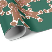 Lebkuchen-Schneeflocken-Geschenkpapier  Geschenkpapier (Rolleneckpunkt)