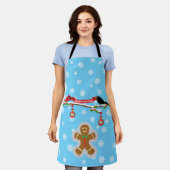 Lebkuchen, Schneeflocken und Vögel Schürze (Getragen)