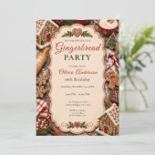 Lebkuchen Sechzehn Party Einladung (Stehend Vorderseite)