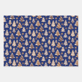 Lebkuchen Set Blauer Weihnachten Geschenkpapier Set (Vorderseite)