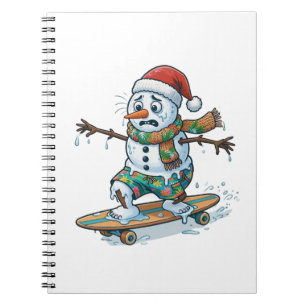 Lebkuchen Skateboarder Weihnachten 2026 Ferien Notizblock