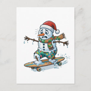 Lebkuchen Skateboarder Weihnachten 2026 Ferien  Postkarte