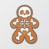 Lebkuchen-Skelettmann Fensteraufkleber (Blatt)