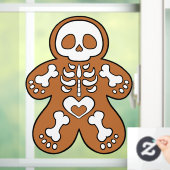 Lebkuchen-Skelettmann Fensteraufkleber (Zuhause)