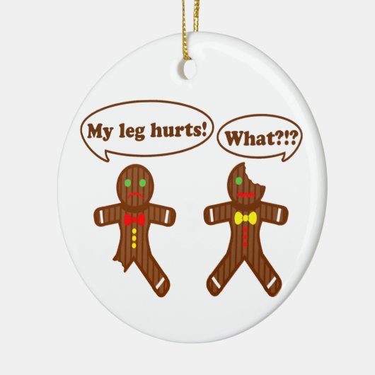 Lebkuchen-Spaß Keramik Ornament (Links)