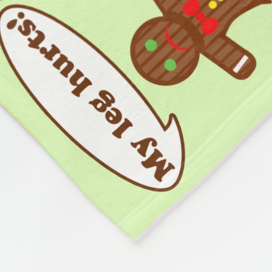 Lebkuchen-Spaß-Muster Fleecedecke (Ecke)