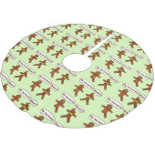 Lebkuchen-Spaß-Muster Polyester Weihnachtsbaumdecke (Schrägansicht)