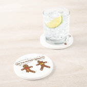 Lebkuchen-Spaß Sandstein Untersetzer (Seite)