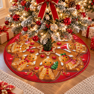 Lebkuchen Süße Kekse Candy Weihnachtsbaum Skirt Polyester Weihnachtsbaumdecke