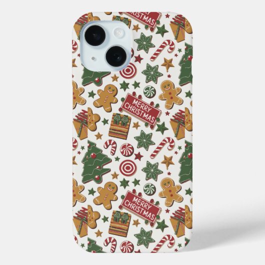 Lebkuchen, Süßigkeiten und Weihnachtsbäume, Case-Mate iPhone Hülle (Rückseite)