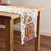 Lebkuchen-Süßigkeits-Haus-Tabellen-Läufer Kurzer Tischläufer (Beispiel)