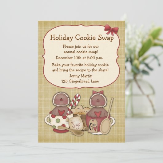 Lebkuchen, Tasse Einladung (Stehend Vorderseite)