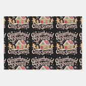 Lebkuchen Träume und gemütliche Szenen Weihnachten Geschenkpapier Set (Vorderseite)