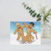 Lebkuchen-Trio-Postkarte Feiertagspostkarte (Stehend Vorderseite)