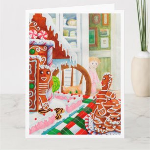 LEBKUCHEN ÜBERRASCHUNG Große Weihnachtskarte Karte
