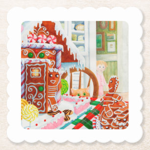 LEBKUCHEN ÜBERRASCHUNG Jakobsmuschel-Quadrat-Papie Untersetzer