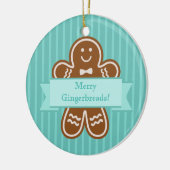 Lebkuchen-Umarmungen Keramikornament (Links)