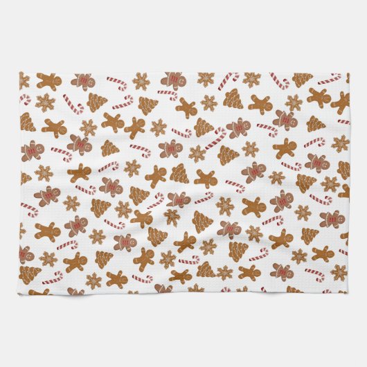 Lebkuchen und Bonbons Geschirrtuch (Horizontal)