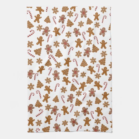 Lebkuchen und Bonbons Geschirrtuch (Vertikal)