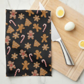 Lebkuchen und Bonbons Geschirrtuch (Viertel Falte)