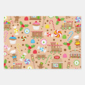 Lebkuchen und Candy Cane Geschenkpapier Set (Vorderseite 2)