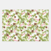 Lebkuchen und Candy Cane Stripe 3 Koordinaten Geschenkpapier Set (Vorderseite 3)