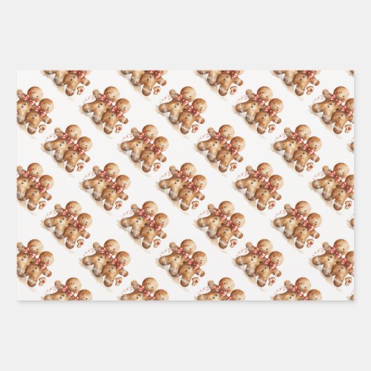 Lebkuchen und Häuser Geschenkpapier Set (Vorderseite 2)