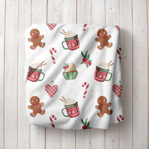 Lebkuchen und heiße Kakao-Weihnachts-Fleece-Decke Fleecedecke